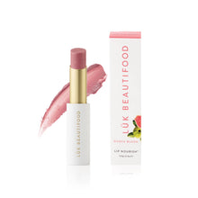 Load image into Gallery viewer, Läk Beautifood lip balm with pink shade and packaging on a white background