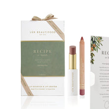 Load image into Gallery viewer, Luk Beautifood Christmas Nude Lip Duo – Tea Rose & Lychee Sorbet