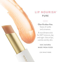 Load image into Gallery viewer, Lip nourish stick with a smear of product on a white background