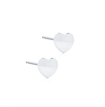 Load image into Gallery viewer, Blomdahl Heart 5mm Earrings – Gold, Silver, and Black | Safe, Stylish, Skin-Friendly