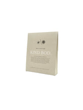 Load image into Gallery viewer, Rest & Restore Kind Bod. skincare product bag with text and minimalist design, white background