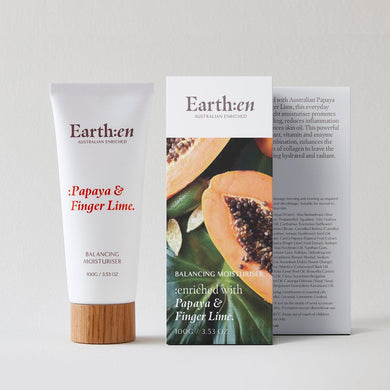 Earth:en Balancing moisturiser, Papaya & Finger Lime | 100g - Facial Impressions
