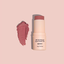 Load image into Gallery viewer, SPF 50 Natural Lip &amp; Cheek Tint - Berry
