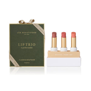 Luk Beautifood Lip Nourish™ Trio – Nude, Pink and Peach (Christmas 2025 Limited Edition)
