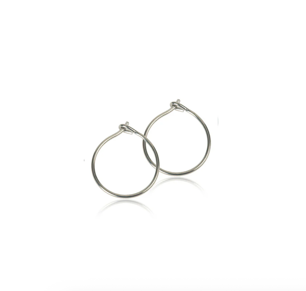 Blomdahl Polished Sleeper Earrings (12mm & 14mm) – Medical Grade, Hypoallergenic Comfort
