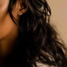 Load image into Gallery viewer, Brilliance Wing 8mm Earrings – Gold &amp; Silver Titanium | Blomdahl
