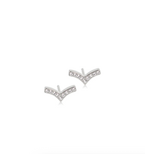 Load image into Gallery viewer, Brilliance Wing 8mm Earrings – Gold &amp; Silver Titanium | Blomdahl
