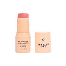 Load image into Gallery viewer, Avocado Zinc – SPF 50 Natural Lip &amp; Cheek Tint – Coral - Facial Impressions
