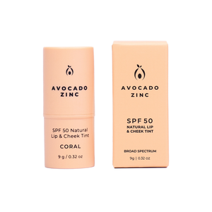 Avocado Zinc – SPF 50 Natural Lip & Cheek Tint – Coral - Facial Impressions