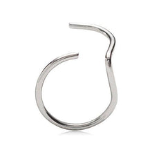 Load image into Gallery viewer, Nose Ring Titanium (LEFT): Plain Silver / 8mm
