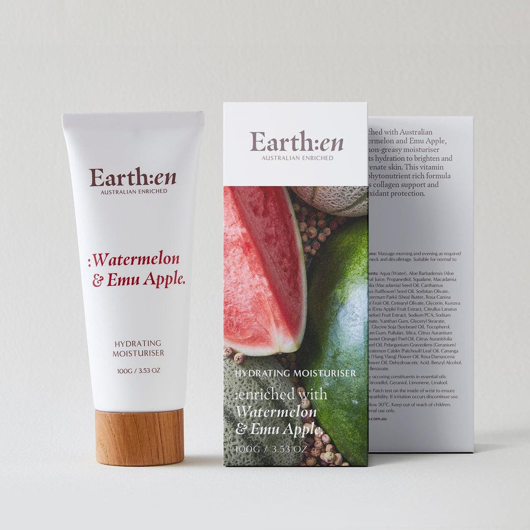 Earth:en Hydrating moisturiser, Watermelon & Emu Apple - Facial Impressions